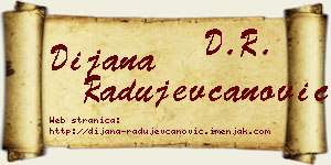 Dijana Radujevčanović vizit kartica